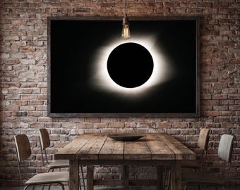 Total Solar Eclipse Print | Corona Wall Art | Astronomy Photography for Office or Study