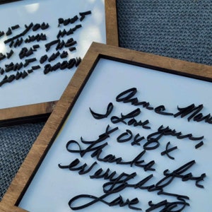 Laser cut handwriting sign - Personalized sign from handwriting or drawing Custom writing sign