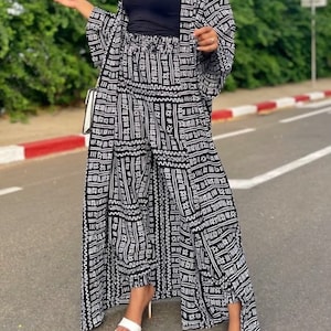 Ankara Cardigan-Duster-Print Kimono-Long Sleeves Cardigan-Wax Print Jacket-Ankara Dress-Women Clothing-Gifts ideas