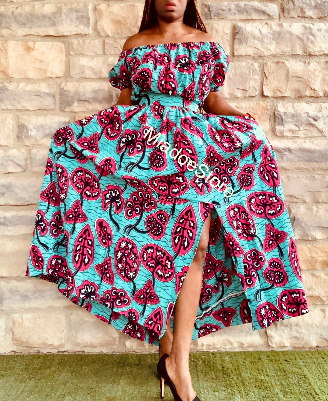 Modèle de robe enveloppe en pagne discount