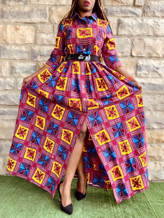 Robe enveloppe en pagne sales