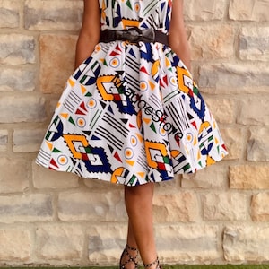 Nouvelle robe ovale-sans manches-cire Midi Robe-Ankara Robe pour dames-Ankara Imprimé Robe courte-Vêtements pour femmes-Idées cadeaux-2022 Vêtements de vacances