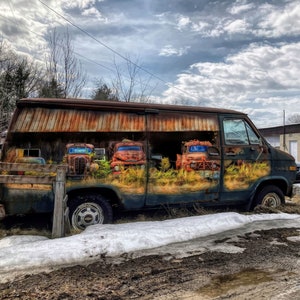 Chevrolet Van Photograph, Old Chevy Van Print, Vintage Chevy Van, Fine Art Photography, Old Truck Photograph, Custom Chevrolet Van Artwork