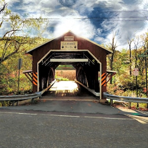 Covered Bridge Fine Art Print, Pennsylvania Covered Bridge Print, Patterson No 112 Covered Bridge, Fine Art Photography, Red Covered Bridge
