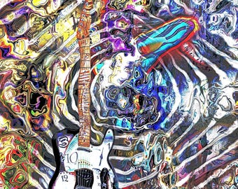 Telecaster Guitar Art Print: Abstract Music Photography