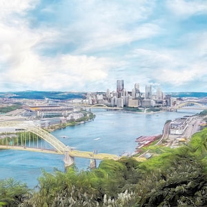 Pittsburgh Print, Pittsburgh Fine Art Photography, Pittsburgh Wall Art, Pittsburgh Bridges Art Print, Three Rivers Pittsburgh Photo, Art