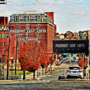 Winston-Salem North Carolina Print, Piedmont Leaf Lofts Winston Salem East 4TH Street Winston-Salem NC Street Art Print Fine Art Photography