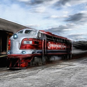 Train Print, Vintage Engine Print, Branson Railway Print, Fine Art Photography, Train Wall Art, Branson Missouri, Passenger Train Art Print
