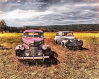 Old Chevrolet Print, 1940 Chevrolet Automobile, Old Chevy Photograph, Fine Art Photography, Antique Chevy Car Art, Old Chevrolet Print