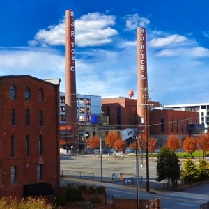 Winston-Salem North Carolina Print Fine Art Photography, Winston-Salem NC RJR Smokestacks Street Art Print, Winston NC Wall Art