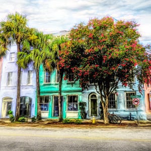 Rainbow Row Charleston South Carolina Print, Fine Art Photography, Downtown Charleston, Charleston Art Print, Charleston East Bay ST Print