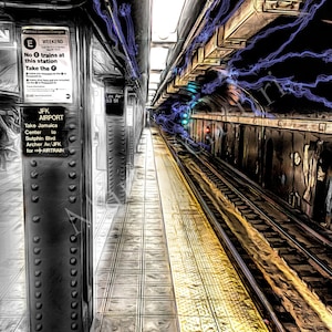 Subway, New York City Subway Print, NYC Underground, NYC, Fine Art Photography, Lexington Ave & 51 Street, Subway Station, Train Platform