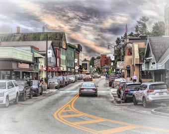 Lake Placid Village Photography Print, Signed Limited Edition