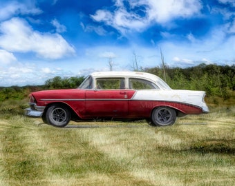 Old Chevy Photograph Print, 1956 Chevrolet Del Ray, Fine Art Photography, Classic Chevy Fine Art Print, Antique Car, Chevrolet 56, Cool Car