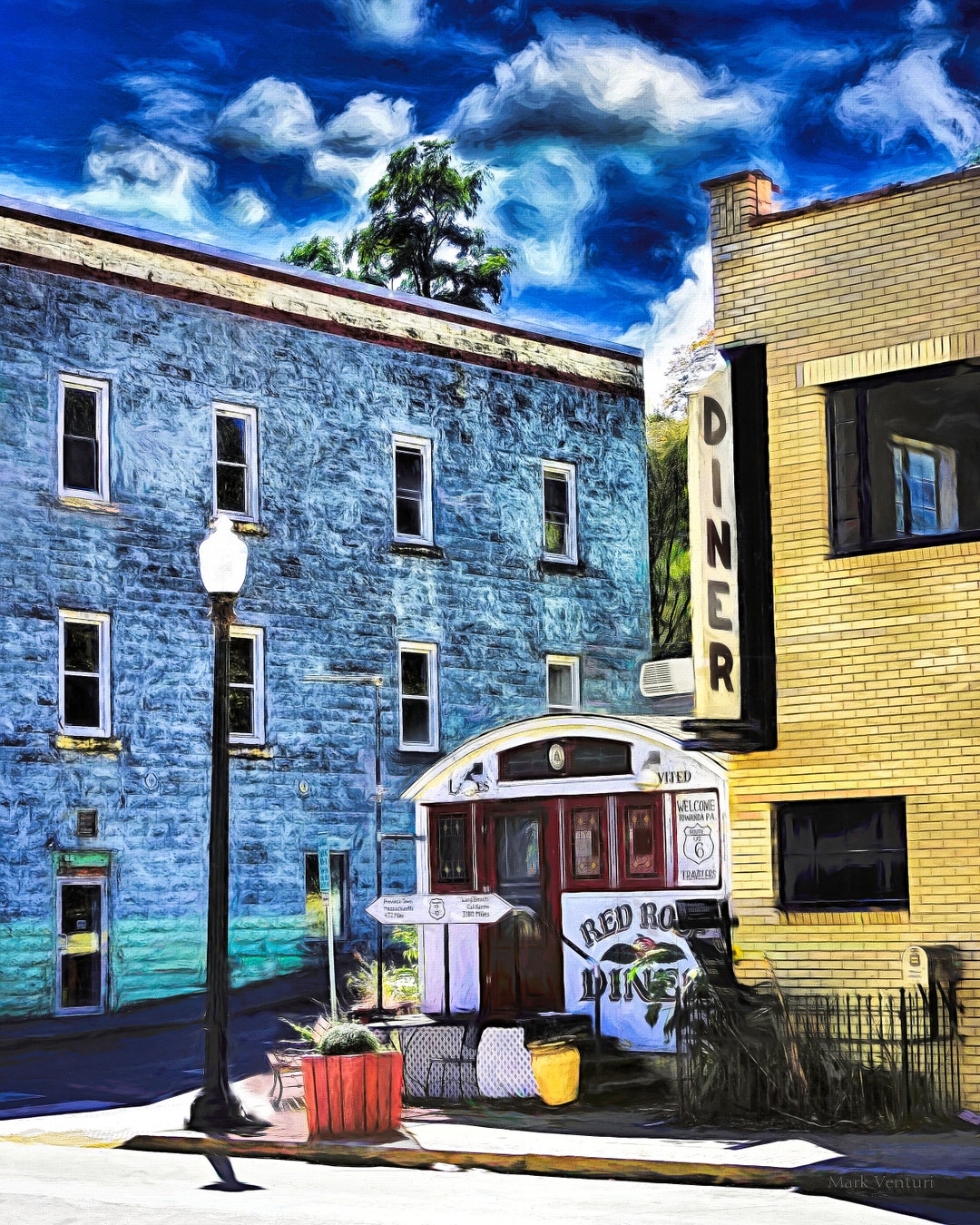 Towanda Pennsylvania, Diner Fine Art Print, American Diner Print, Diner