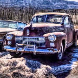 Old Cadillac Print, 1941 Cadillac Series 62 Sedan, General Motors Print, Old Car Art, Classic Car, Fine Art Photography, Cadillac Photo