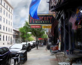 Philadelphia Street Photography Print, Mulberry Market, Old City Art
