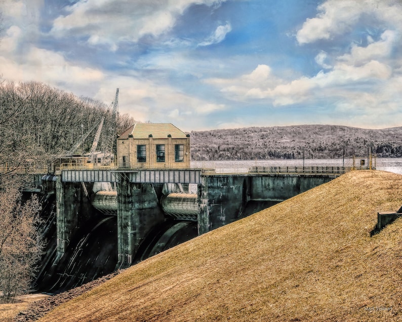Lake Wallenpaupack Hydroelectric Dam Print, Fine Art Photography 