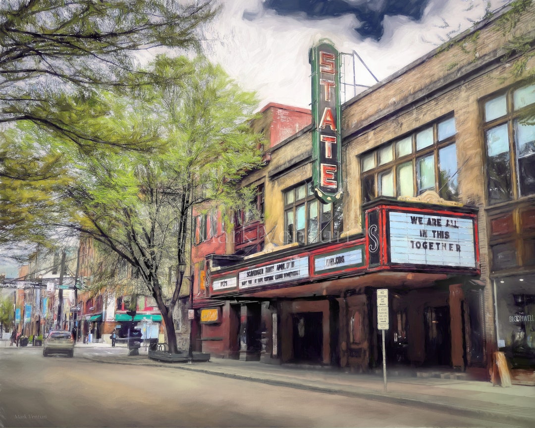 Ithaca New York, Ithaca Print, Fine Art Photography, State Theatre Ithaca, Ithaca Street