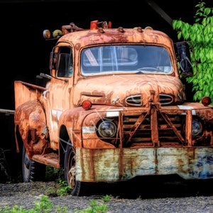 Mack, Vintage Tow Truck, Old Tow Truck, Wrecker, Fine Art Print, Vintage Mack Truck Print, Man Cave Print, Garage Art, Fine Art Photography,