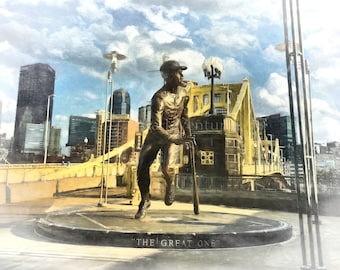 Roberto Clemente Bridge Pittsburgh Art Print, PNC Park