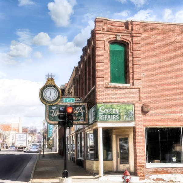 St. Joseph Missouri Print, Missouri Fine Art Print, St Joseph Missouri Street Corner, Fine Art Photography, Saint Joseph Missouri Photograph