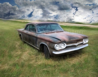 Corvair, Chevrolet Corvair Print, Chevy Corvair, Chevrolet Photograph, Chevy Classic Car Print, Fine Art Photography, Junkyard Art, Print