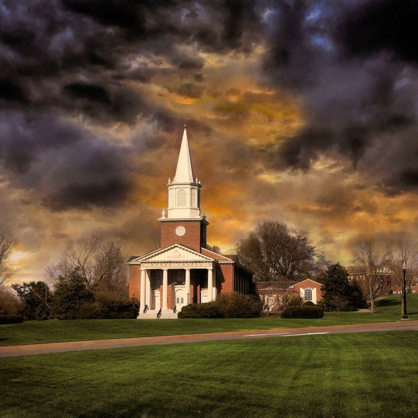 Rooke Chapel Fine Art Print, Bucknell University Lewisburg Pennsylvania Print, Lewisburg  Print, Fine Art Photography,  Bucknell University