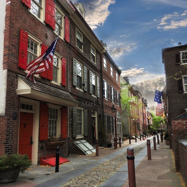 Elfreth's Alley Philadelphia Print, Philadelphia Print, Fine Art Photography, Philadelphia Fine Art Print, Philadelphia Wall Art,