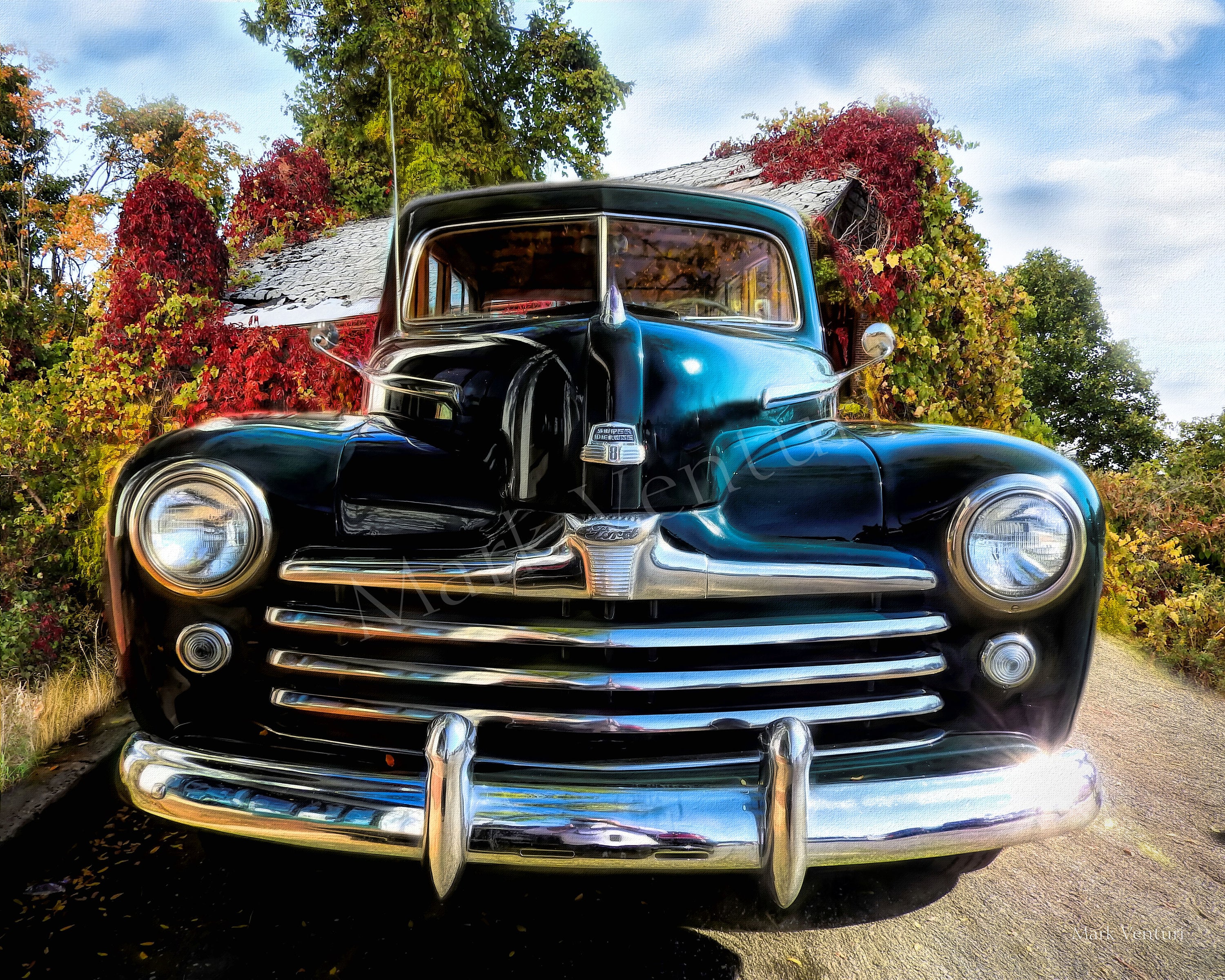 1947 Ford Super Deluxe Woody Print, Vintage Fine Art Photography