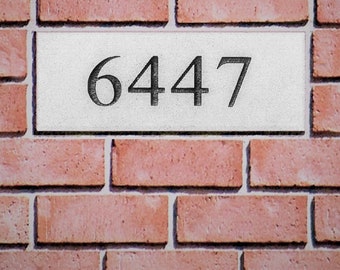 REAL Indiana Limestone Address Stone Block to Install with Brick or Stand Alone 6X16 -- FREE SHIPPING