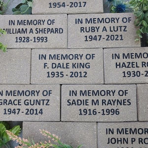 TANish-GREY Memorial 4x8 CLAY PAVER Personalized Fundraising Bricks Memory Stone Patio Garden Walkway American Legion School - Free Shipping