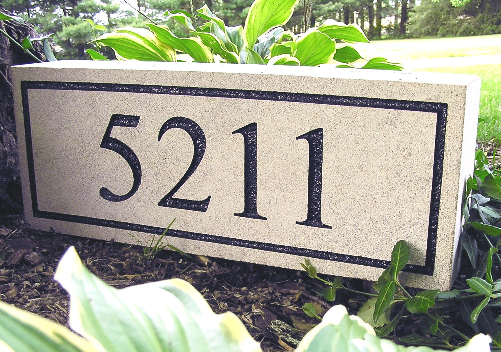 REAL Indiana Limestone Address Stone Marker to Install With Brick or ...