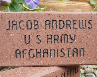 4x8 REAL CLAY BRICK Memorial Paver Personalized Fundraising Bricks Memory Stone Patio Garden Walkway American Legion School - Free Shipping