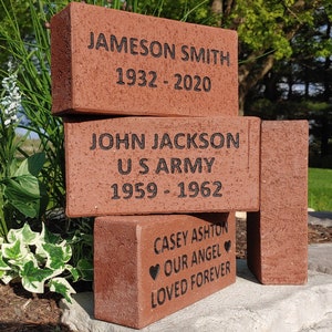 Brick Memorial 4x8 REAL CLAY PAVER Personalized Fundraising Bricks ...