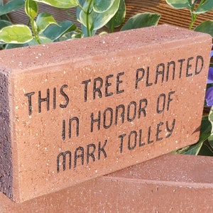 Memory Tree In Honor of Planting / Brick Paver / Garden Memorial / Tree of Life / Celebrate- Free Shipping