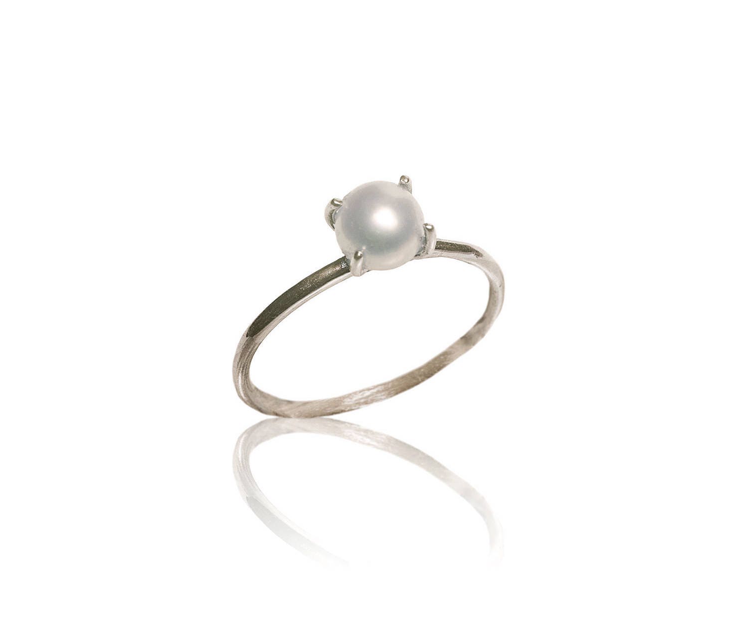 Natural Pearl Ring, Classic Infinity Ring With Cubic Zirconia Stones & Pearl,  Freshwater White Pearl for Woman in Sterling Silver. - Etsy | Pearl jewelry  ring, Natural pearl ring, Silver ring designs