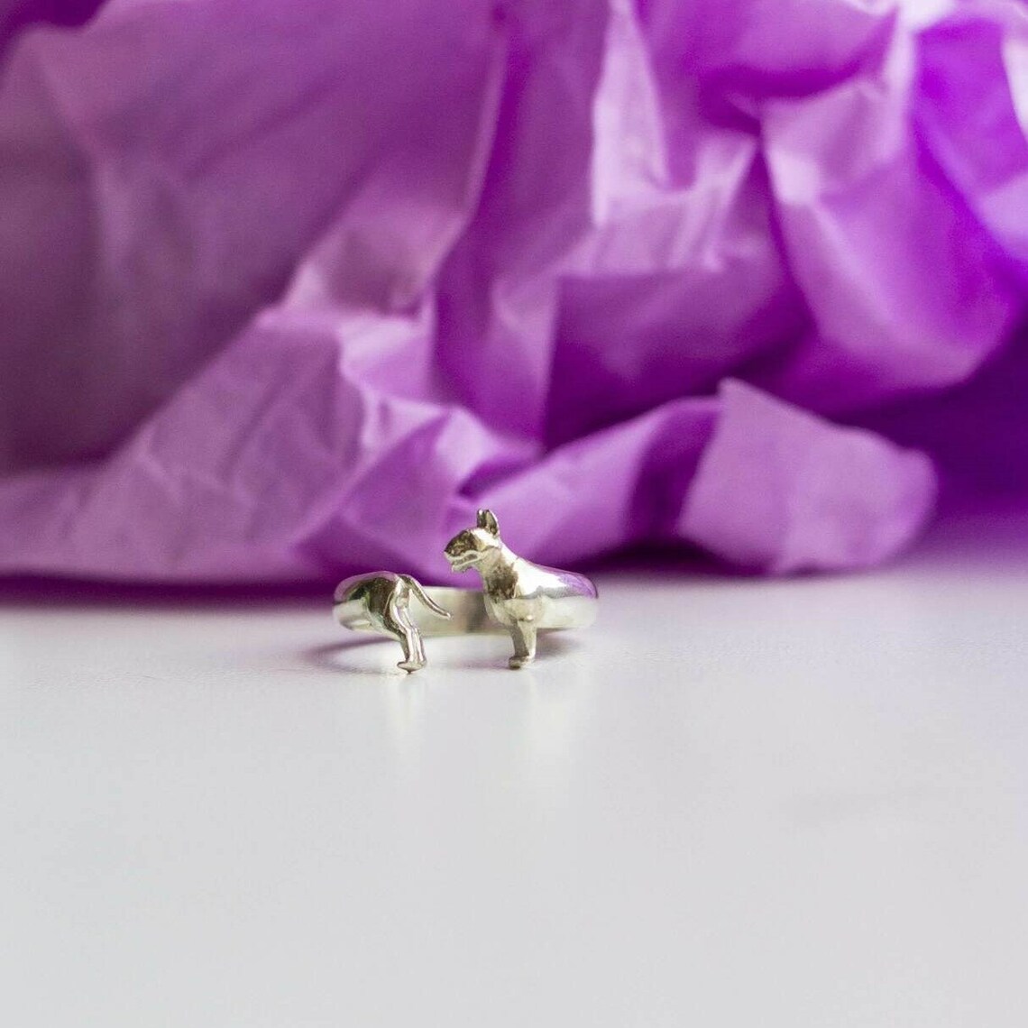 Bull Terrier Ring Sterling Silver 925 Bull Terrier Ring Bull Etsy