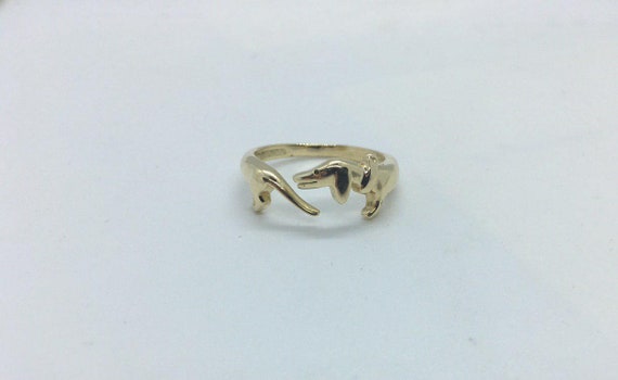 Dog Jewelry Dachshund Ring Adjustable Gold Plated Dog Ring Dachshund Jewelry Wiener Ring Dachshund Owners Gift Gold Sausage Dog Ring