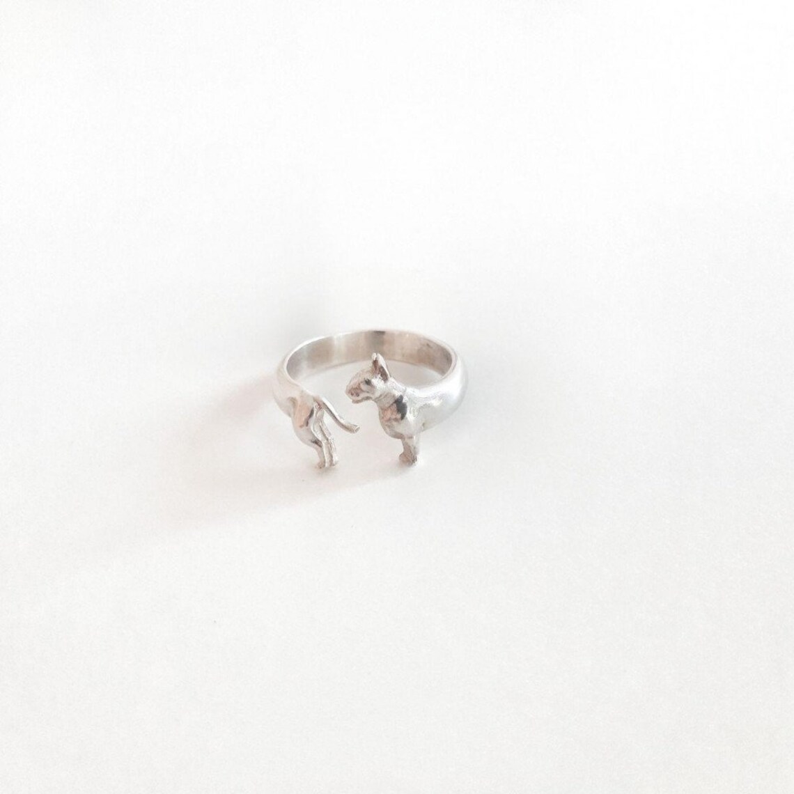 Bull Terrier Ring Sterling Silver 925 Bull Terrier Ring Bull Etsy