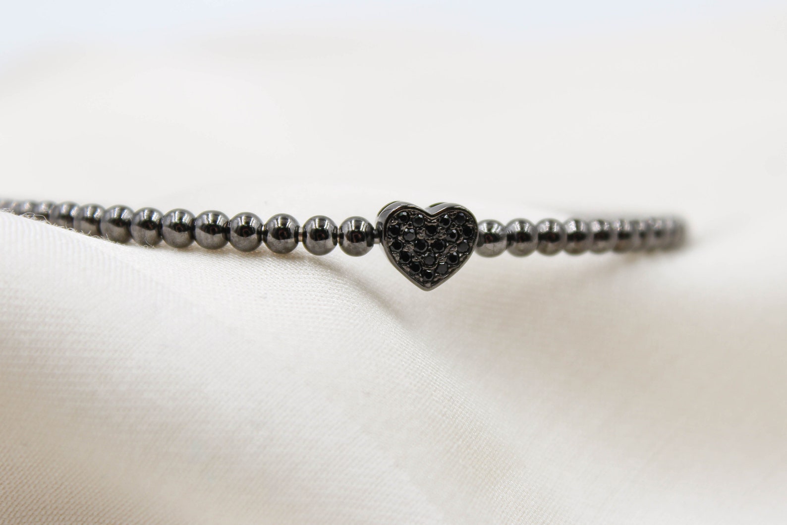 Heart Cuff Heart Bracelet Bead Cuff Gold Plated Cuff Etsy