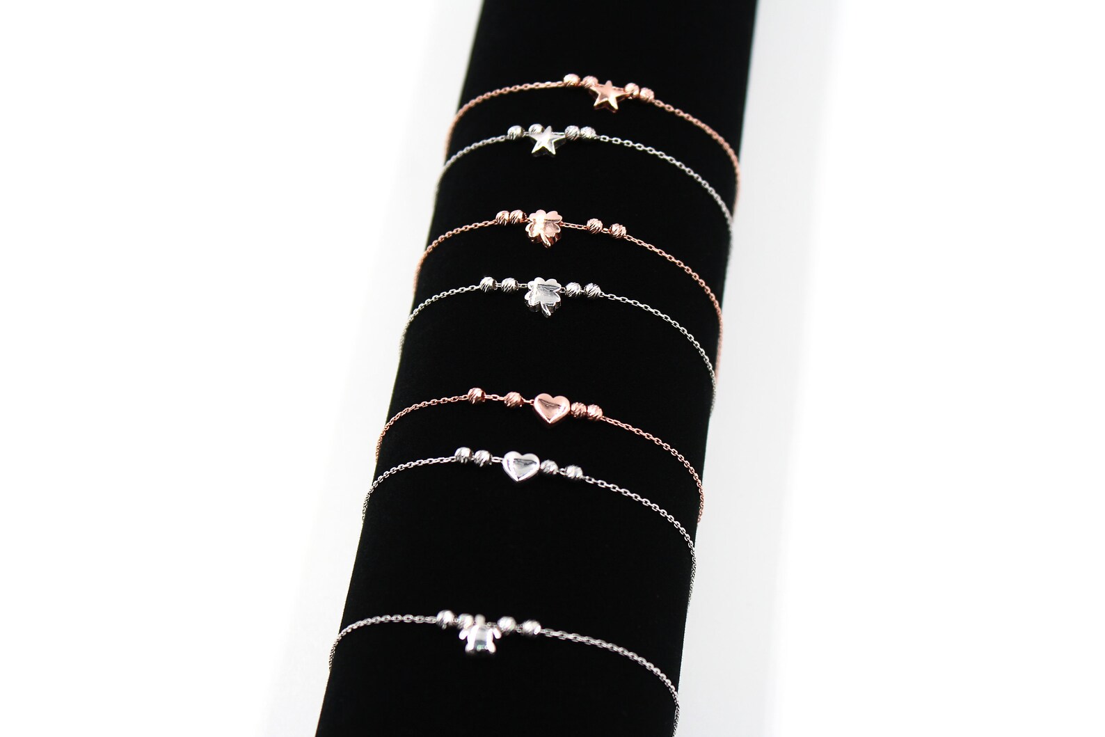 Mini Charm Bracelet Rose Gold Bracelet Rose Gold Anklet Etsy