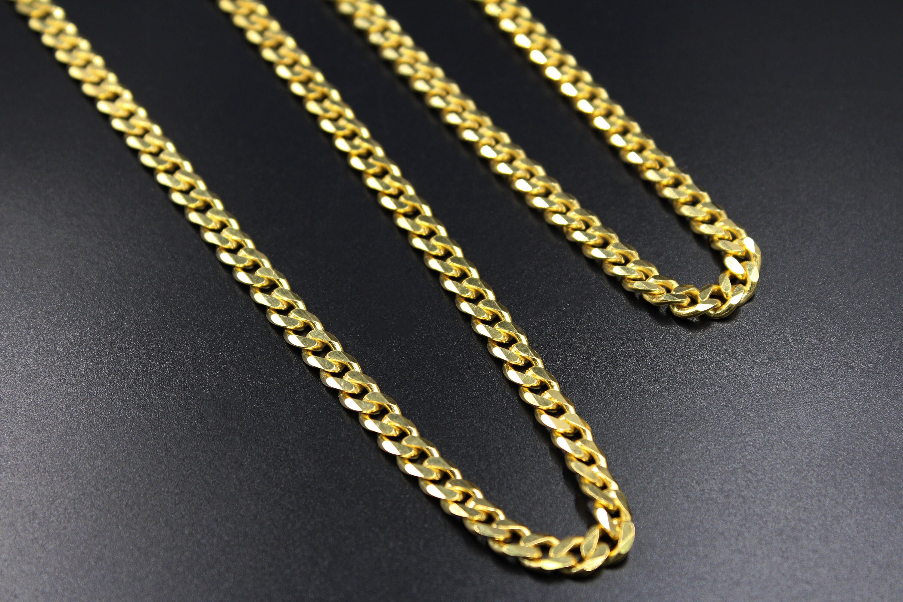 5mm Gold Plated Sterling Silver Cuban 