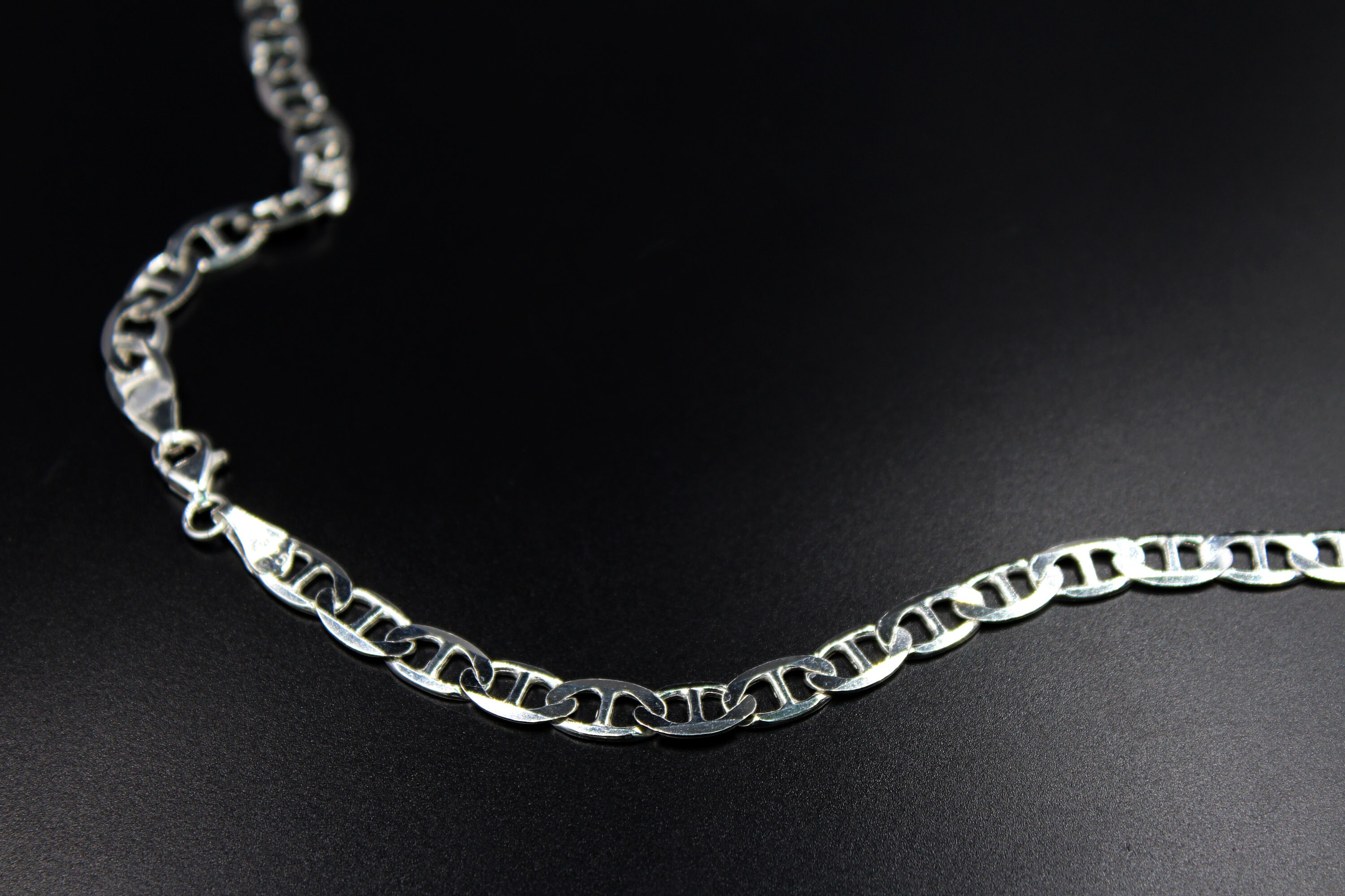 7mm Sterling Silver Mariner Chain Mens Chain Chain Etsy