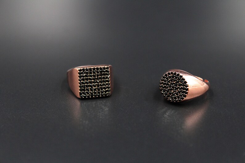 Rose Gold Sterling Silver Rings Small Adjustable Etsy