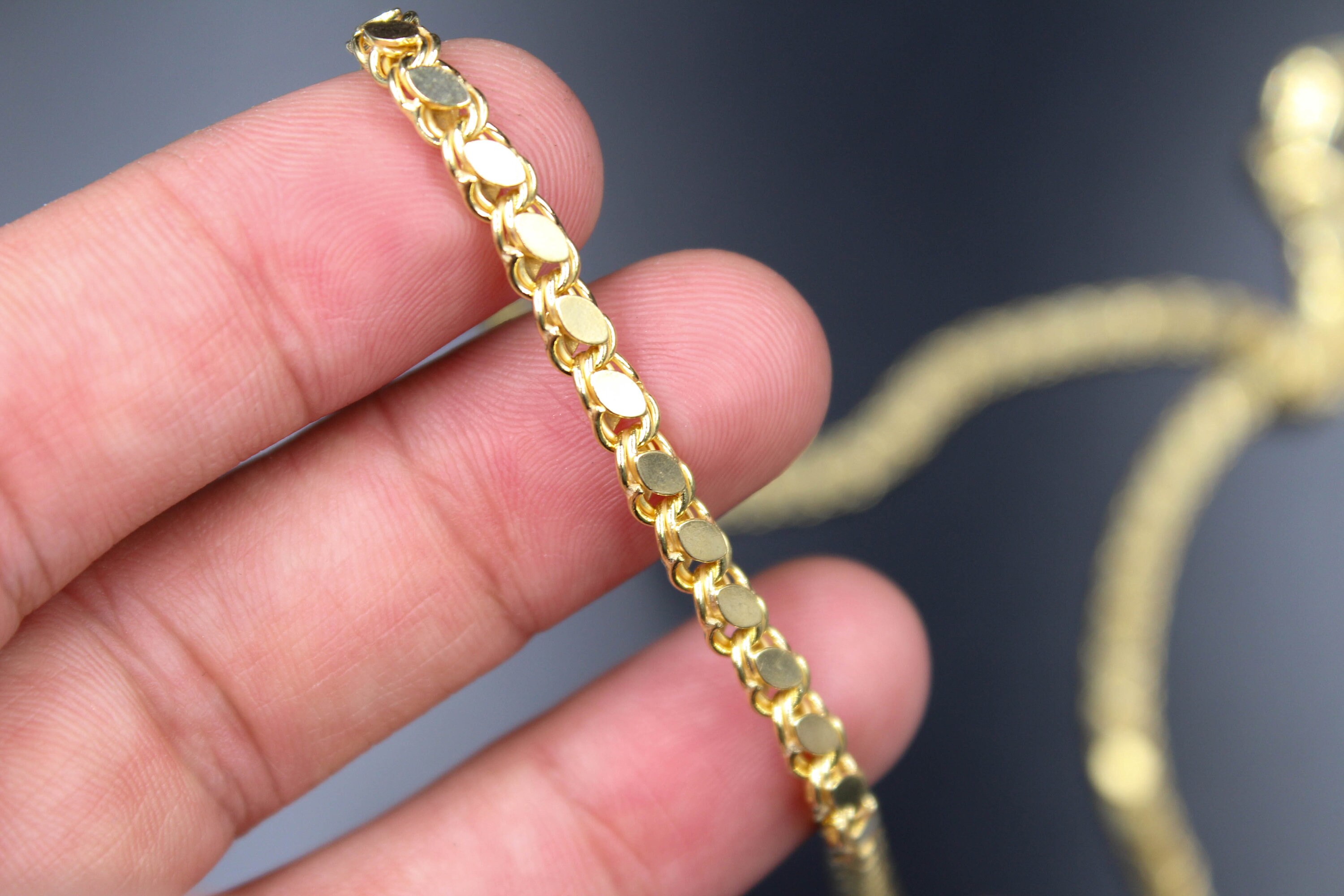 Gold Plated Sterling Silver Chain Specialty Chain Necklace Etsy