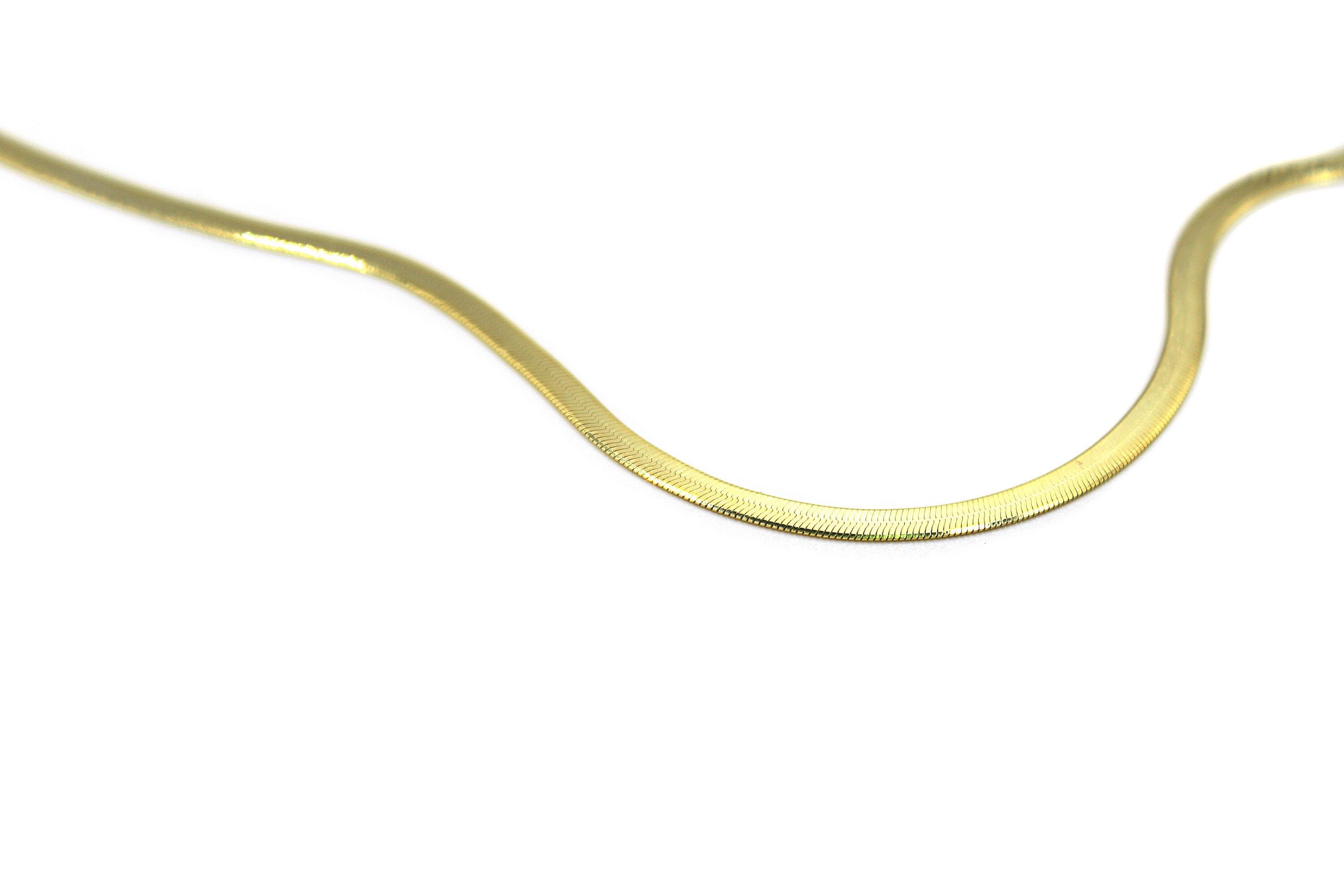 3mm Herringbone Chain Snake Chain Flat Chain Sterling | Etsy