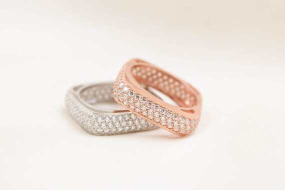Square pave hotsell ring