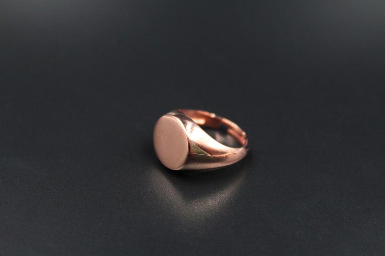 Rose Gold Sterling Silver Rings Small Adjustable Etsy