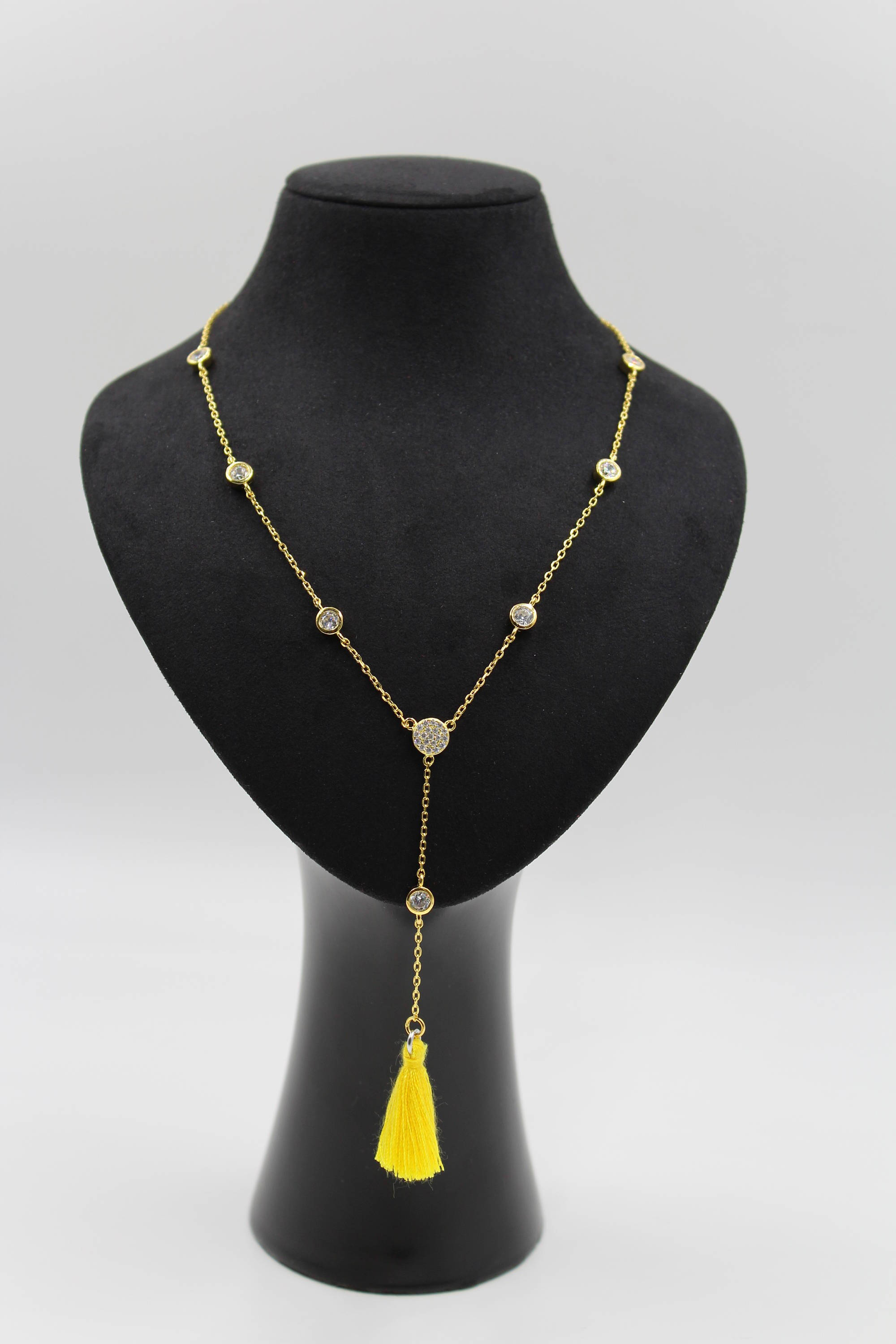 Gold Tassel Necklace Tassel Gold Lariat Necklace Gold Etsy